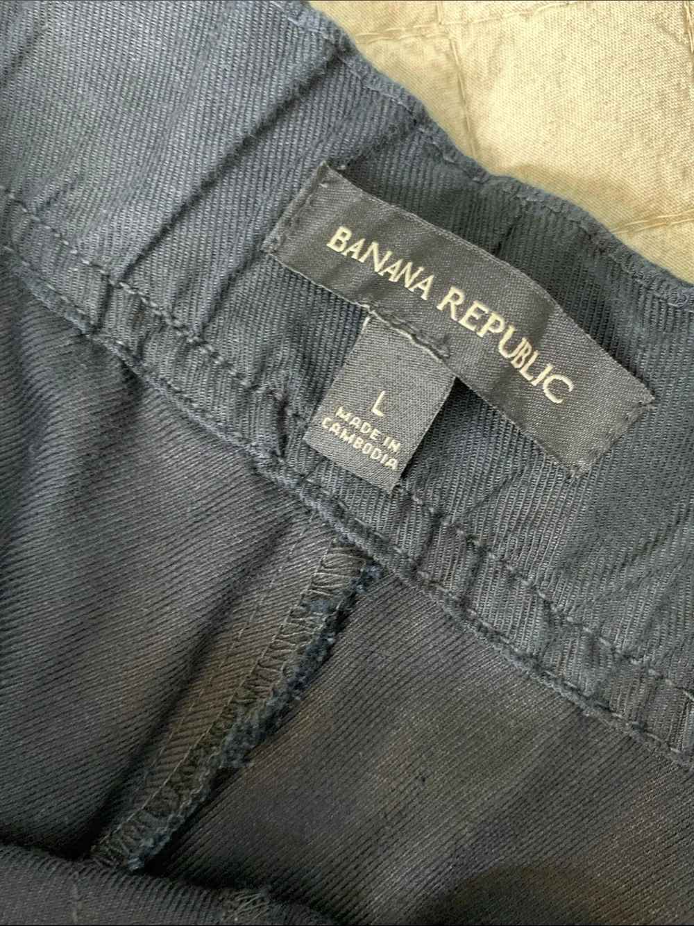 Banana Republic Linen, cotton lyocell, Black Cropped Tailored straight leg pant